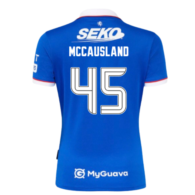 Official 2025-2026 Rangers Home Home Mccausland 45 With Retro Design