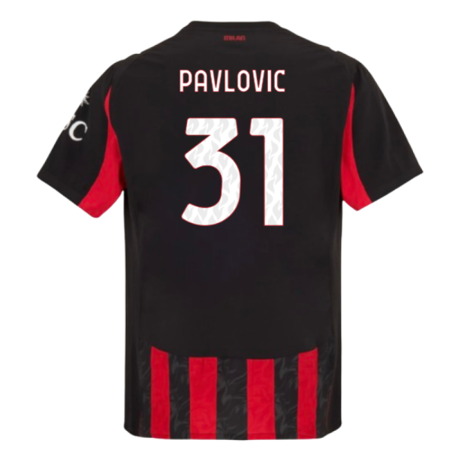 2025-2026 AC Milan Home replica jersey - performance budget-friendly