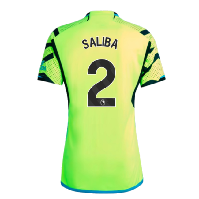 Saliba 2 Match Worn Style Arsenal Elite Design Away Elite Kit
