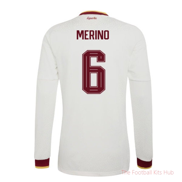 2026-2027 Spain Authentic Long Sleeves Away Shirt (Merino 6)