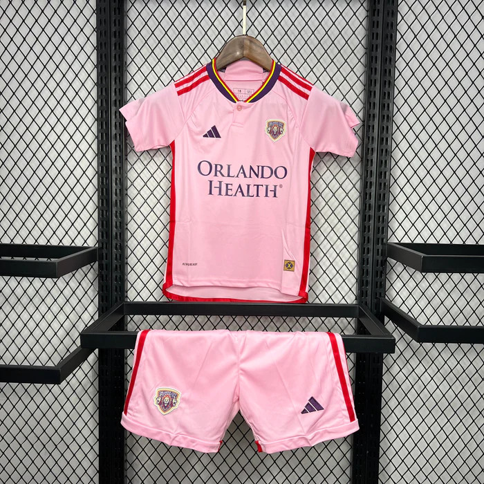 Premium Quality Kids Orlando City 2425 Away Kit ShirtShorts