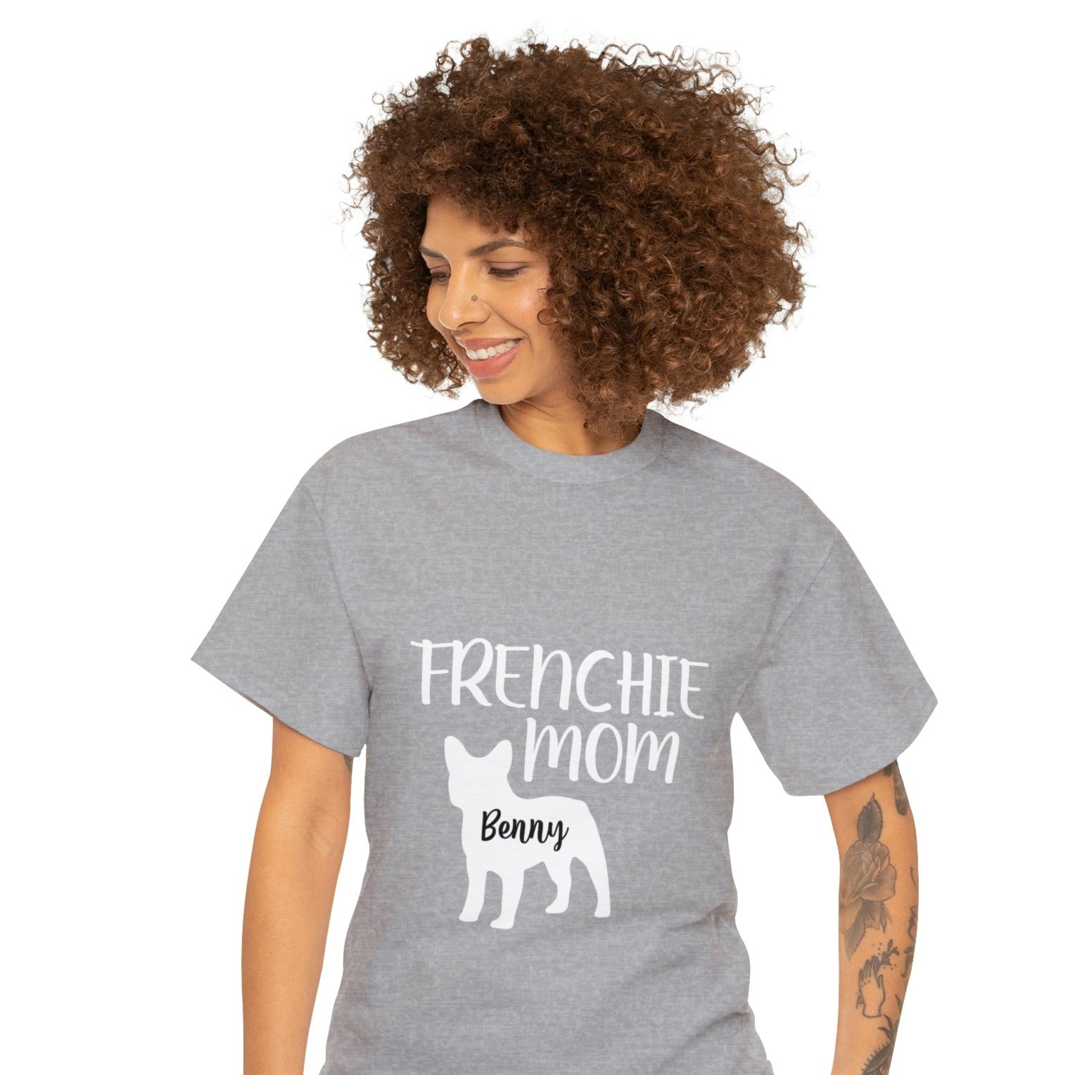 Frenchie-Fan Frenchie Mom - Custom Unisex Cotton T-shirt for Daily Life