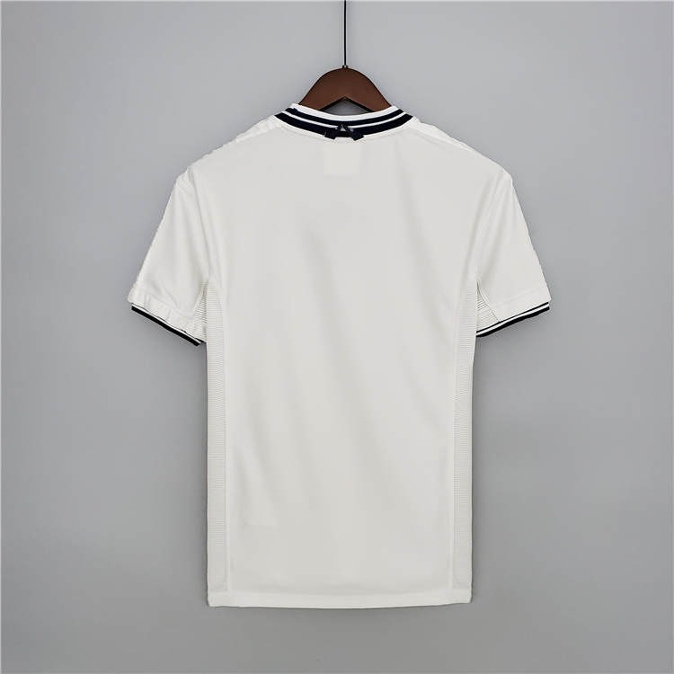 Moisture Wicking 2000 England Home White Retro Soccer Jersey Football