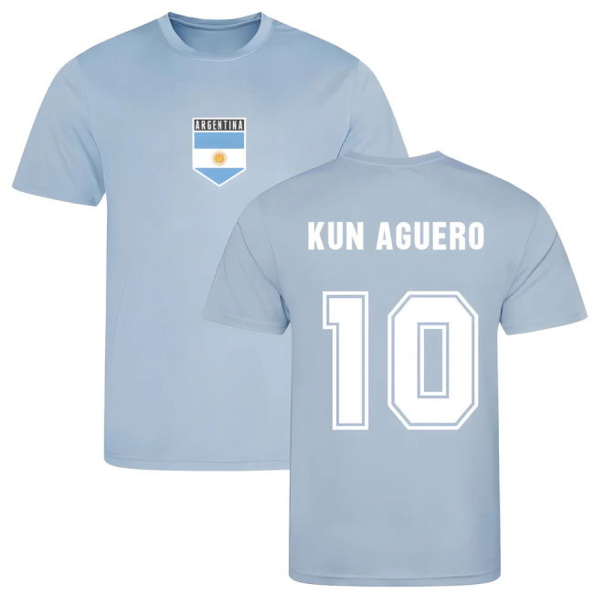 Football Aguero Argentina Training Jersey (Sky Blue) Championship