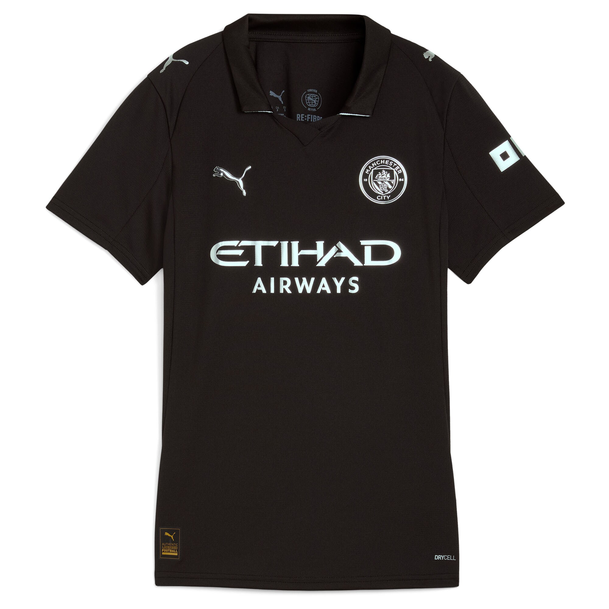 [SJH] Erling Haaland #9 Manchester City Women's 2025/26 Away Replica Player Jersey - Black