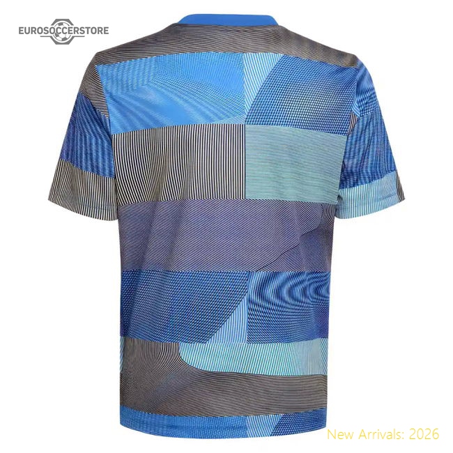 Top-Quality 2025-2026 Real Madrid Pre-Match Shirt (Blue) - Kids (Benzema