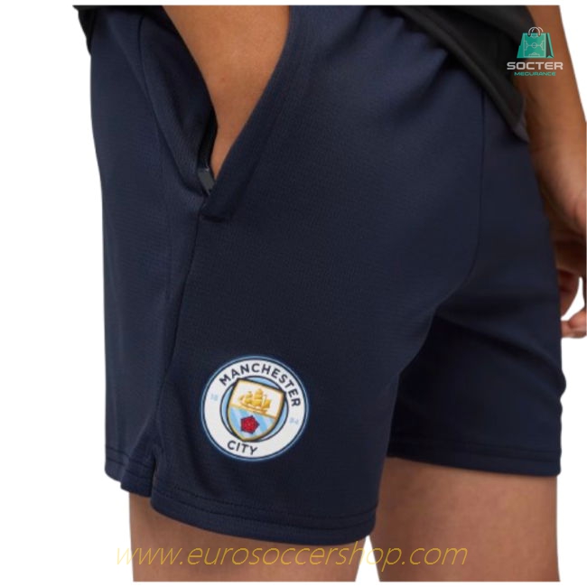 2025-2026 Man City Training Short w/pockets (Navy) - Kids