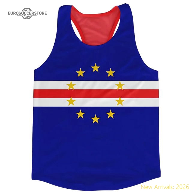 Top-grade Cape Verde Flag Running Vest - World Cup Edition