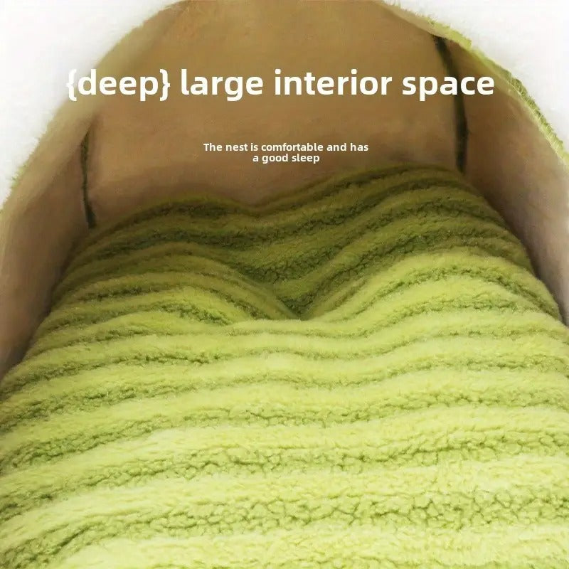 House – Semi-enclosed Striped Nest With Removable Cushion Pad Indoor Use