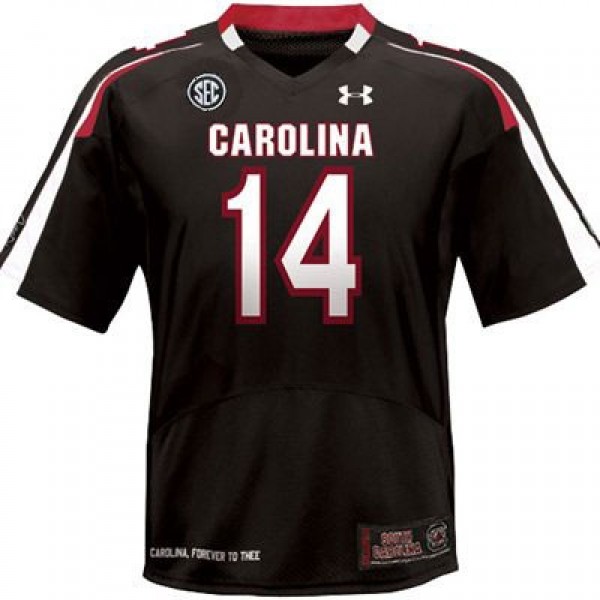 South Carolina Gamecocks Connor Shaw #14 Black Men Stitch Jersey Under Armour