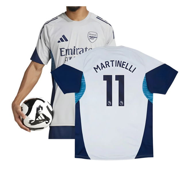 Licensed Arsenal Arsenal Training Shirt Grey Two Martinelli #11 Ma...