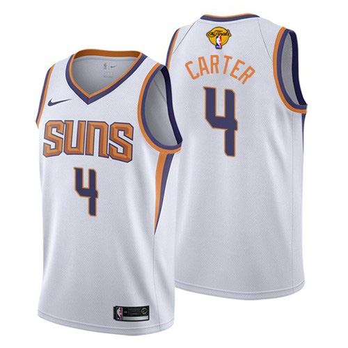 Suns Jevon Carter #4 Durable 2021 Finals NBA Swingman Jersey White