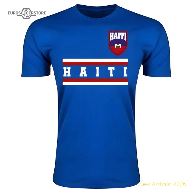 Haiti Core Football Country T-Shirt (Blue)