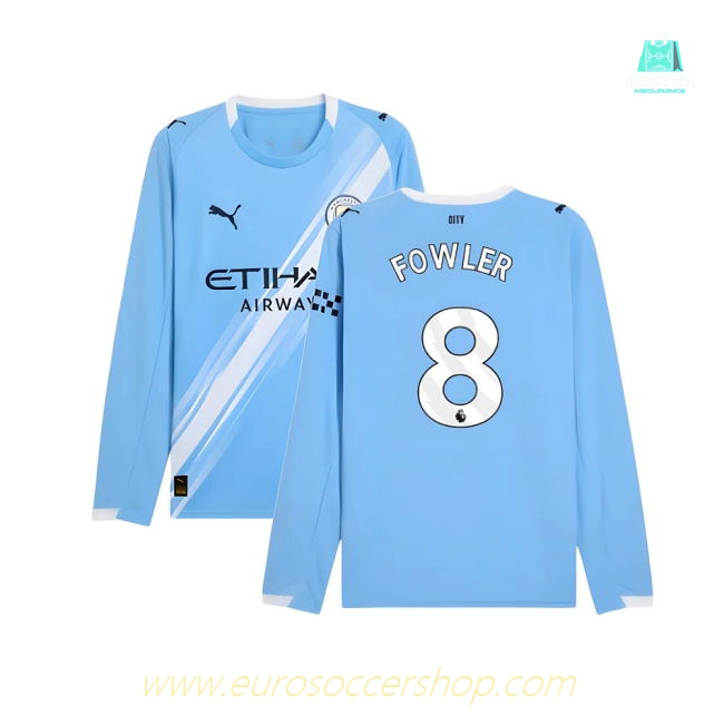 2025-2026 Man City Long Sleeve Home Shirt (Fowler 8)