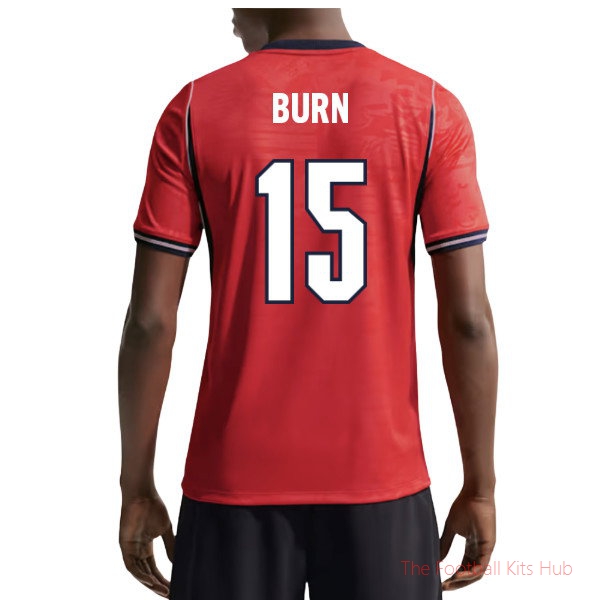 England Away Shirt 2026-2027 Burn #15 National Team Jersey