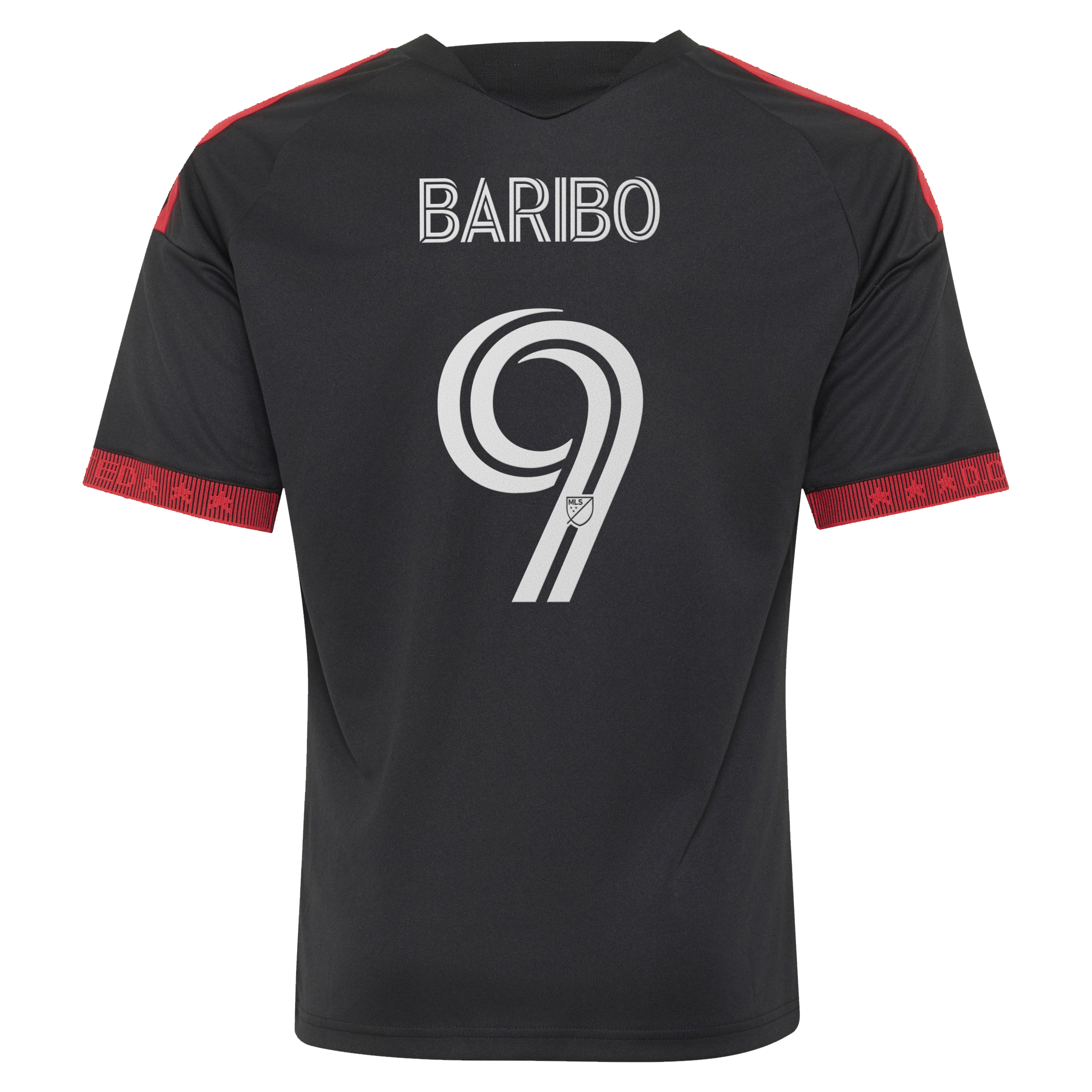 [SJH] Tai Baribo D.C. United Youth 2026 Black-and-Red Kit Replica Jersey - Black