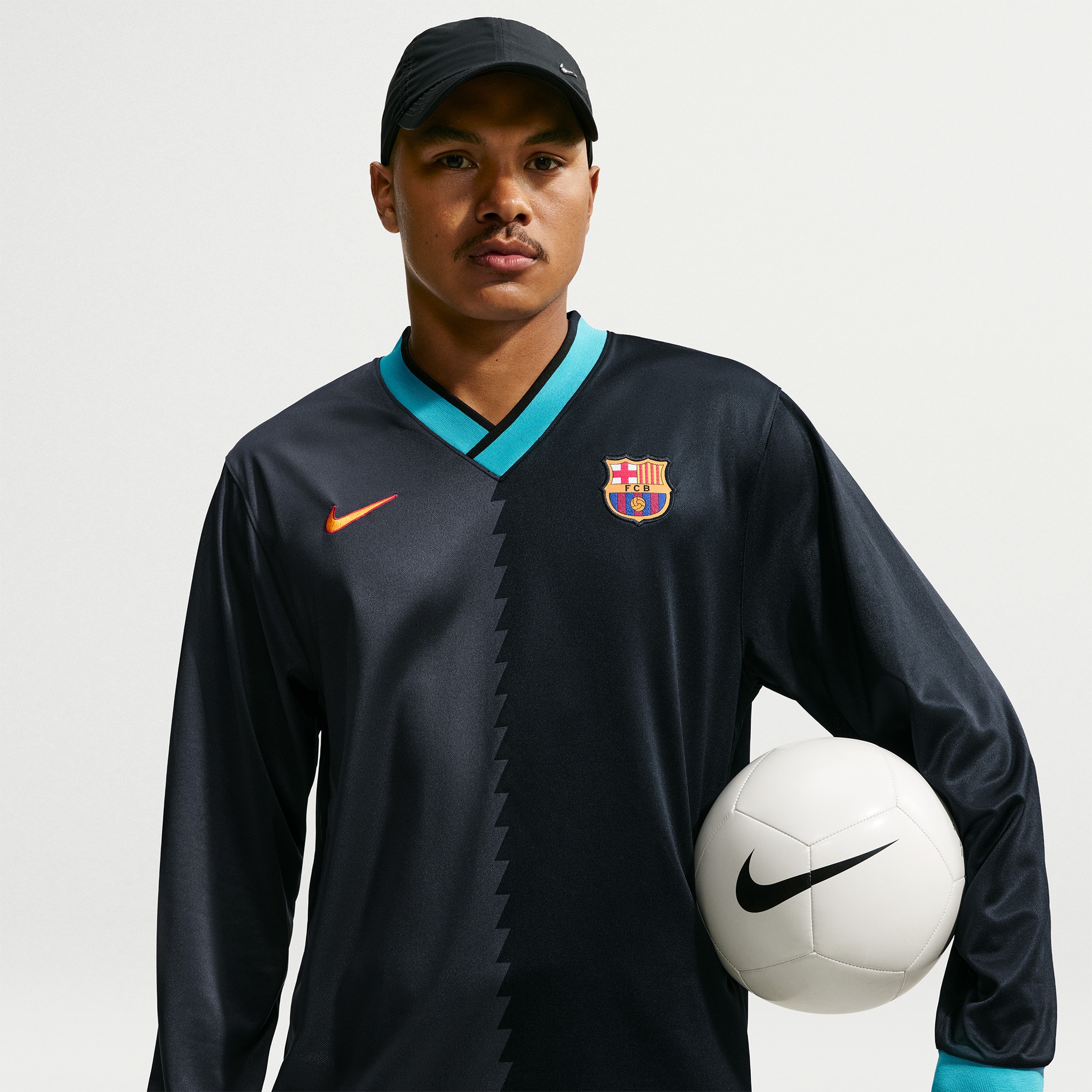 [SJH] Barcelona 2026/27 Third Energy Dri-FIT Long Sleeve Lifestyle Jersey - Black