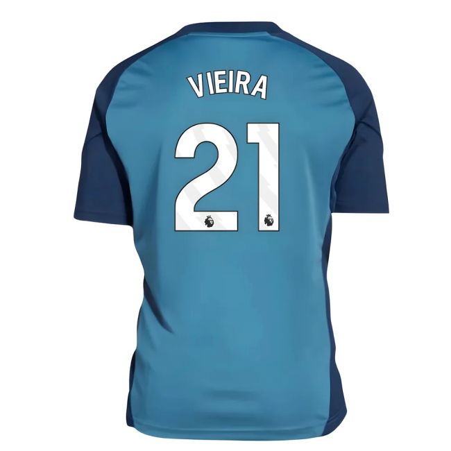 2025-2026 Arsenal Training Shirt (Blanch Blue) - Kids (Vieira 21)
