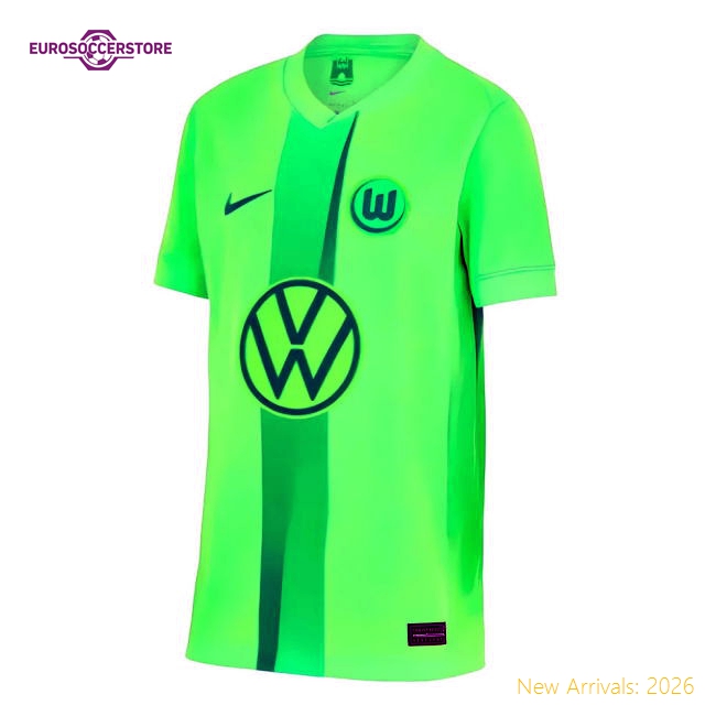 Vfl Wolfsburg Children 2024 Home Jersey Shirt Football Fan Apparel
