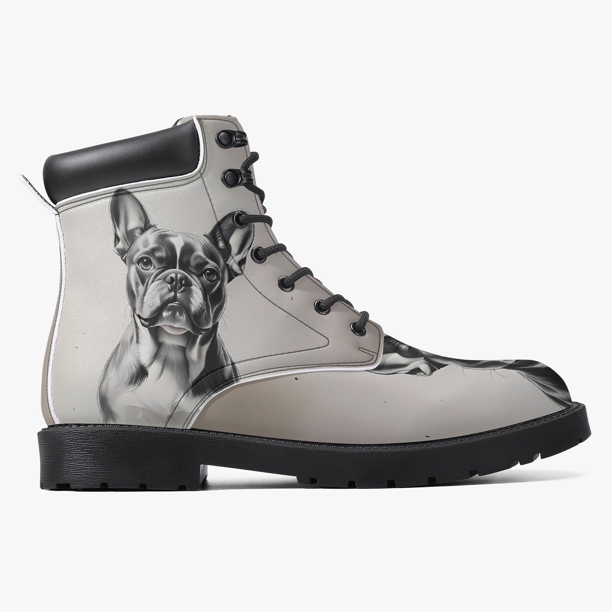 French Bulldog Lover Camilla Casual Leather Boot Perfect Gift Idea