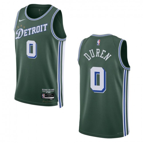 Green Nike Detroit Pistons #0 Pistons Jersey - High-Quality Polyester