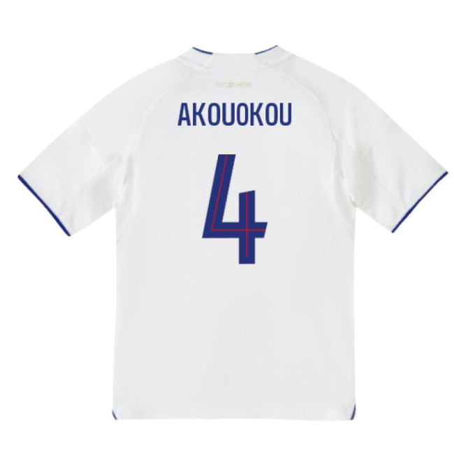 Enthusiastic Lyon Olympique Lyon Home Shirt Kids Akouokou #4 Profe...