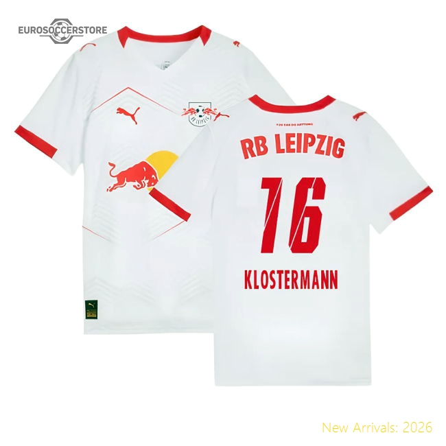 Professional-Grade 2025-2026 Red Bull Leipzig Home Shirt (Kids) (Klostermann