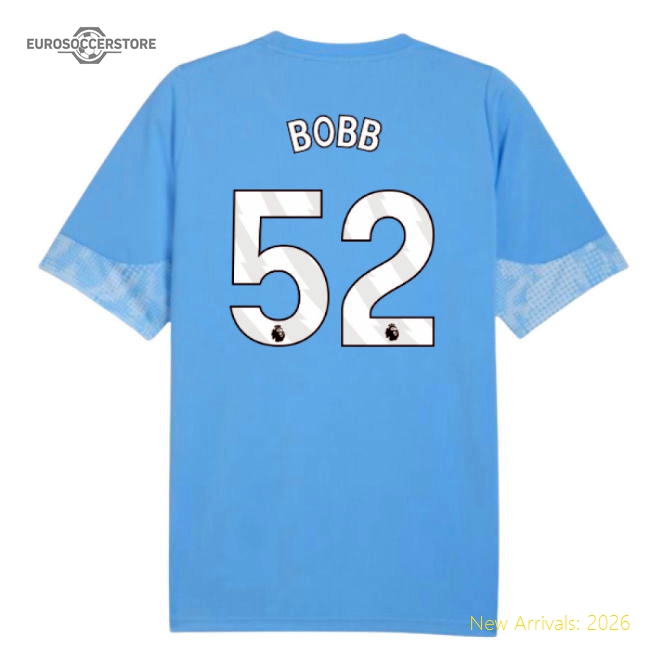 2025-2026 Man City Training Official Jersey Light Blue Bobb 52