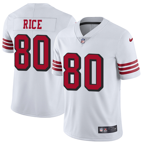 NFL SF 49ers #80 Jerry Rice Limited White Jersey - Fan Favorite