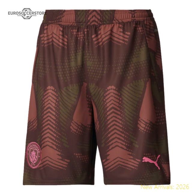 2024-2025 Man City Third Goalkeeper Shorts Espresso Brown Performance