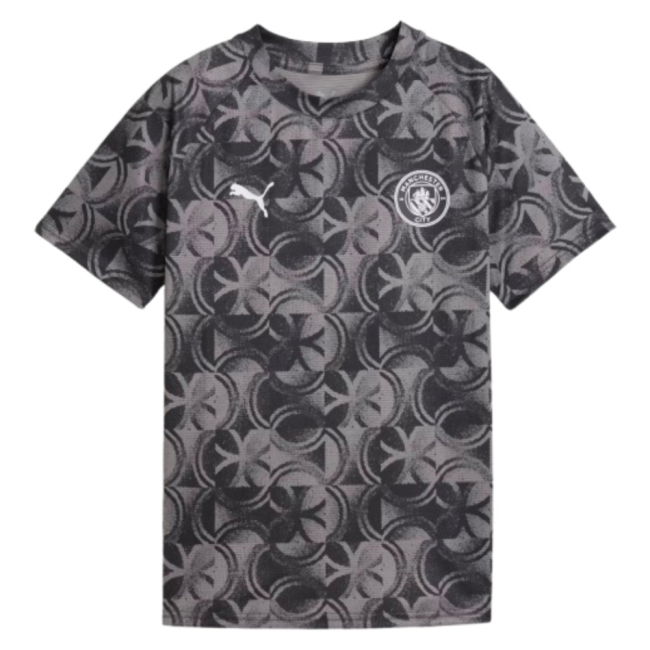 2025-2026 Man City Warm Up Jersey (Black) - Kids (Wright Phillips 29)
