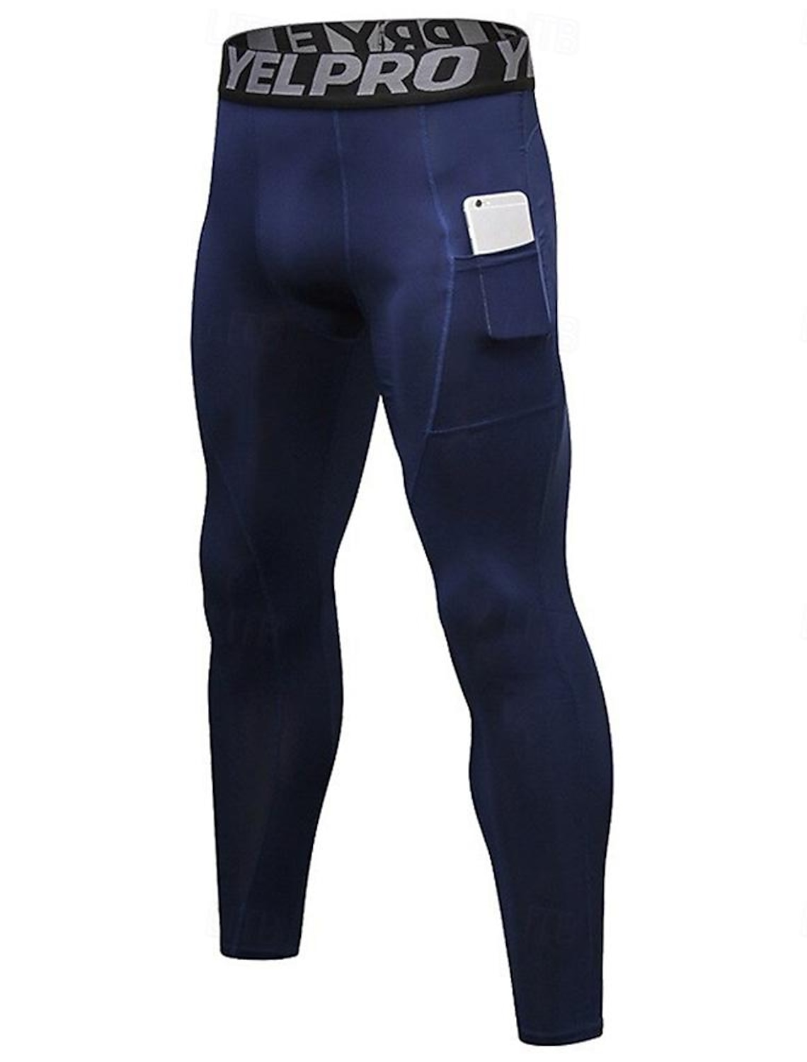 Men's Compression Pants Running Tights Leggings with Phone Pocket Base Layer Athletic Summer Spring Winter Spandex Quick Dry Sweat wicking Power Flex Breathable Gym Workout Running Fitness Skinny