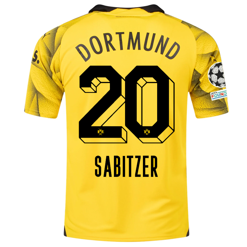 Borussia Dortmund Sabitzer 2023-2024 UCL Third Jersey – Authentic Shirt