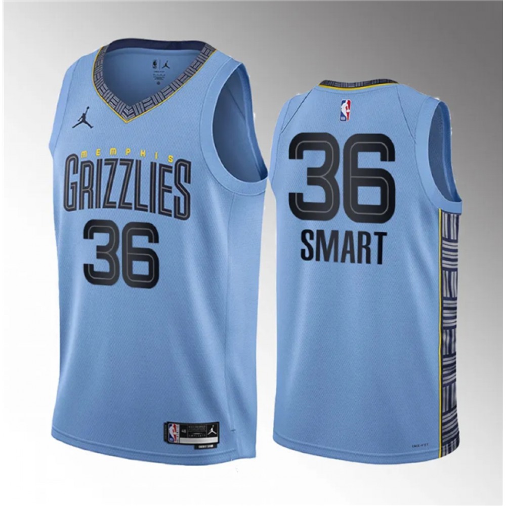 Limited Men's Memphis Grizzlies #36 Marcus Blue Basketball Jersey