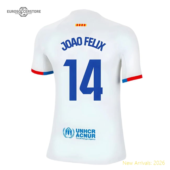 2023-2024 Fcb Second Jersey (kids) (joao Felix 14) - Unbeatable Value