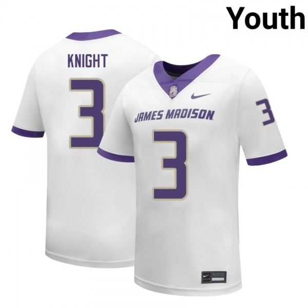 Youth Top Program #3 Wayne Knight White Professional Grade Jersey