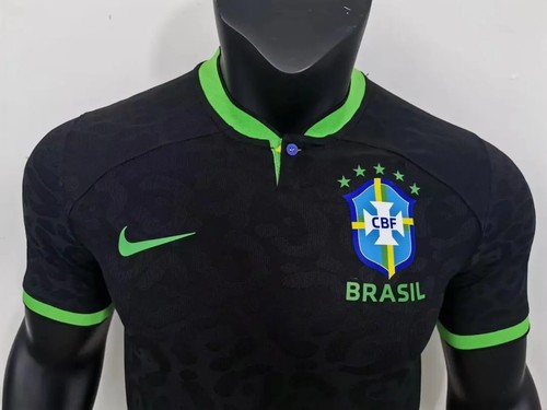 Limited Edition 2022 Brazil Premium Camiseta Black - Samba Football