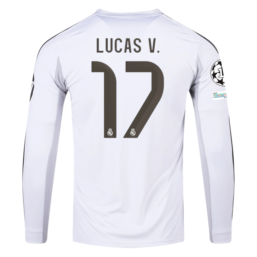 Real Madrid Sleeve 2025-2026 UCL Home Jersey – Authentic Shirt