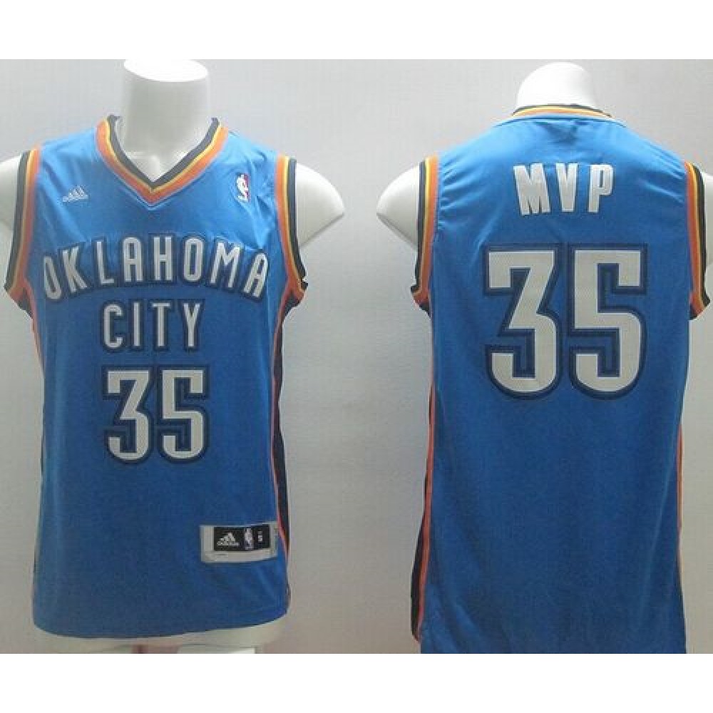Limited Edition Men's OKC Thunder #35 Kevin Blue Basketball Jersey