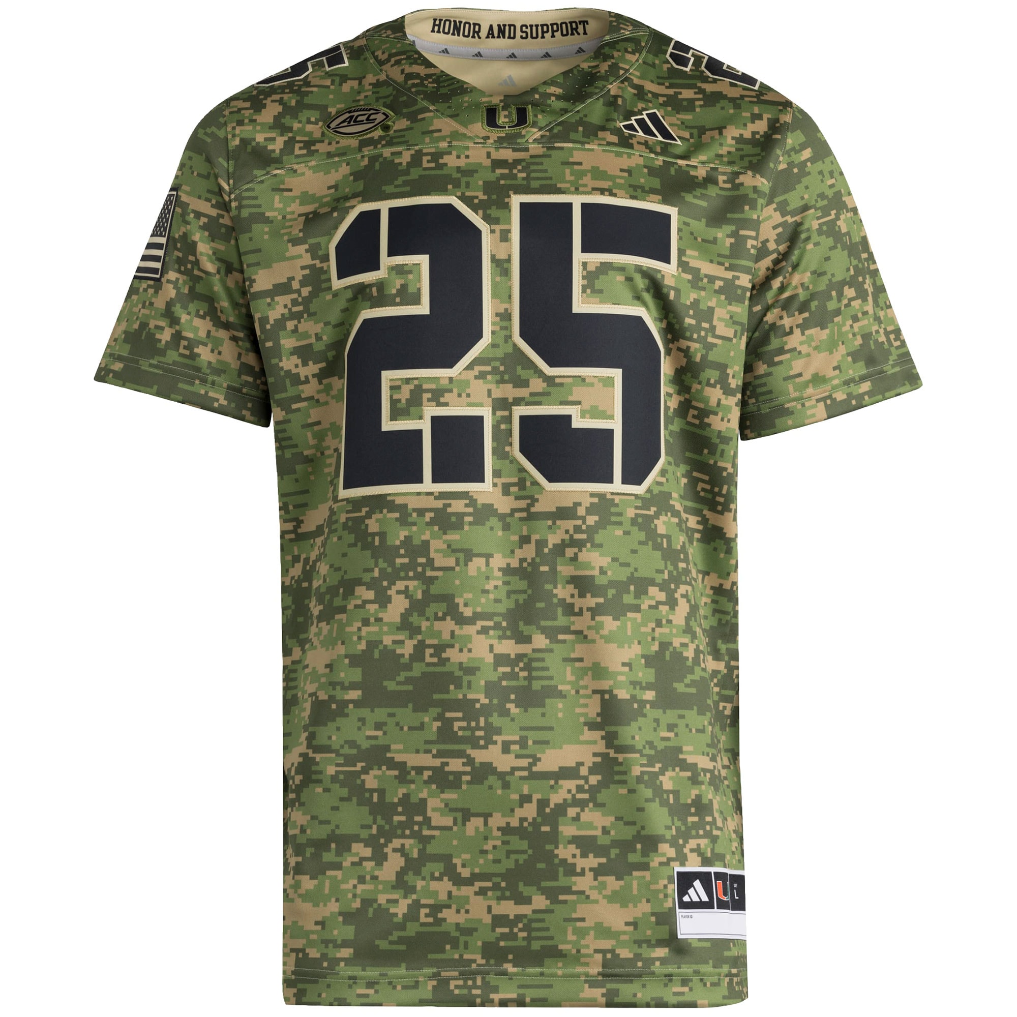 [NJP] Miami Hurricanes Honor & Support Premier Strategy Jersey - Camo