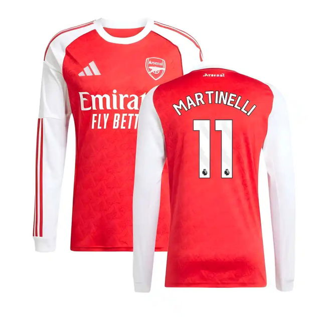 2025-2026 Arsenal Long Sleeve Home Shirt (Martinelli 11)