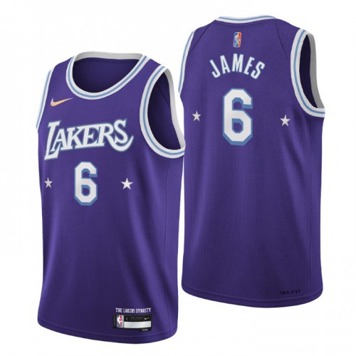 LeBron LAL #6 Durable Design Team Jersey Classic Style Game-Day