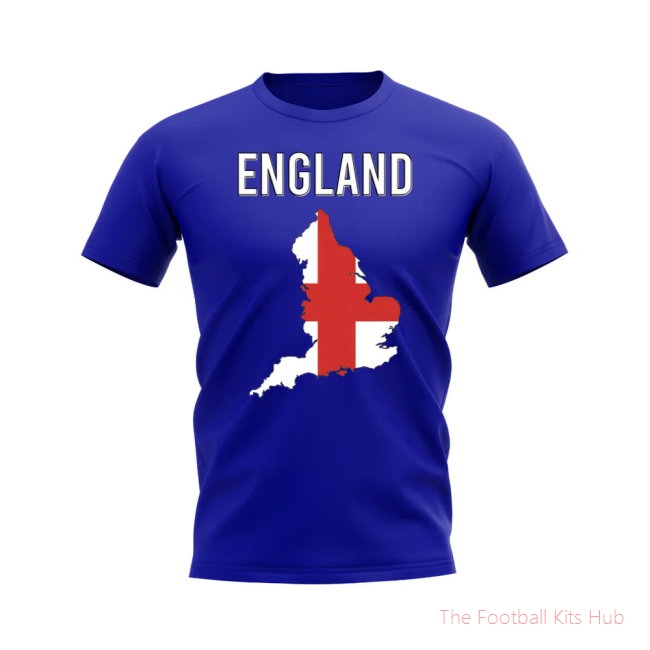Men England Map T-shirt (Royal) UEFA Euro