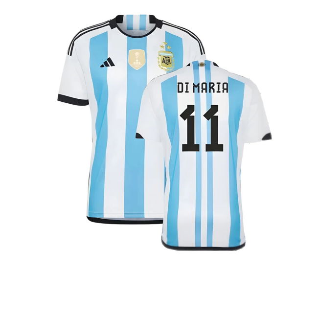 Football Argentina 2022 World Cup Winners Home Shirt (Di Maria 11)