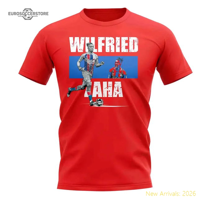 Outstanding Wilfried Zaha Player Collage T-shirt (red) - Authentic Design