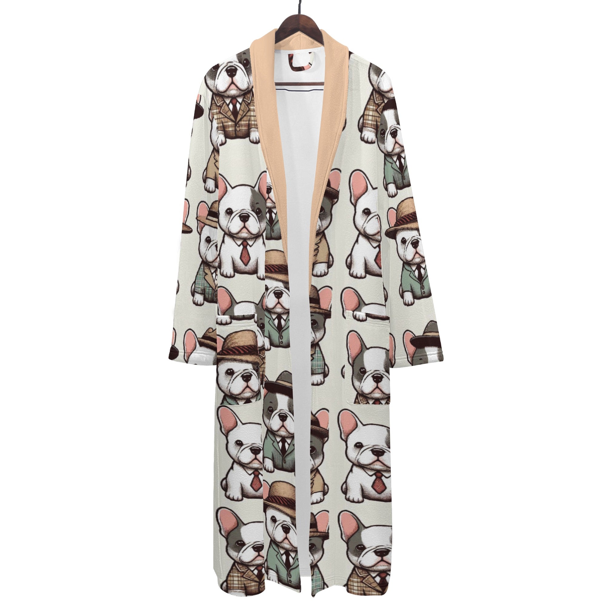 French Bulldog Lover Jack Men Bathrobe Cute Frenchie Fan Gear