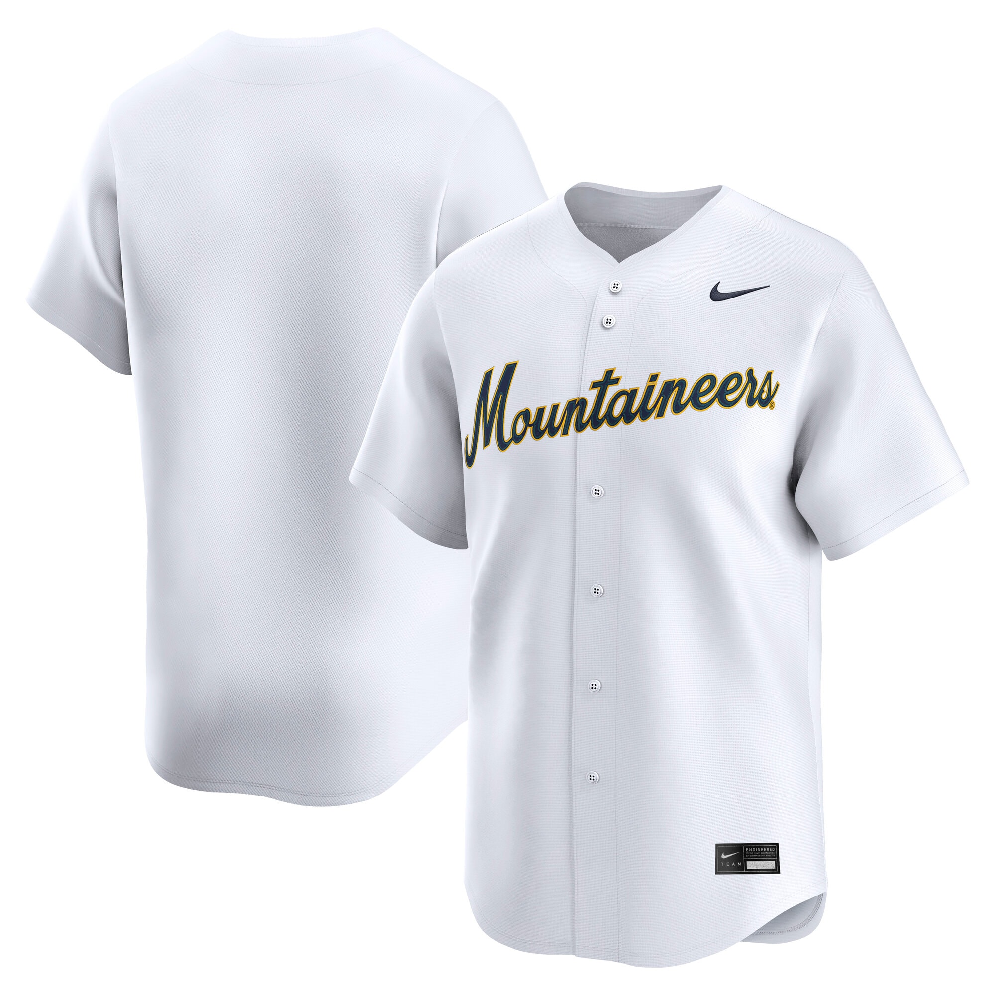 [NJP] West Virginia Mountaineers Baseball Limited Jersey - White