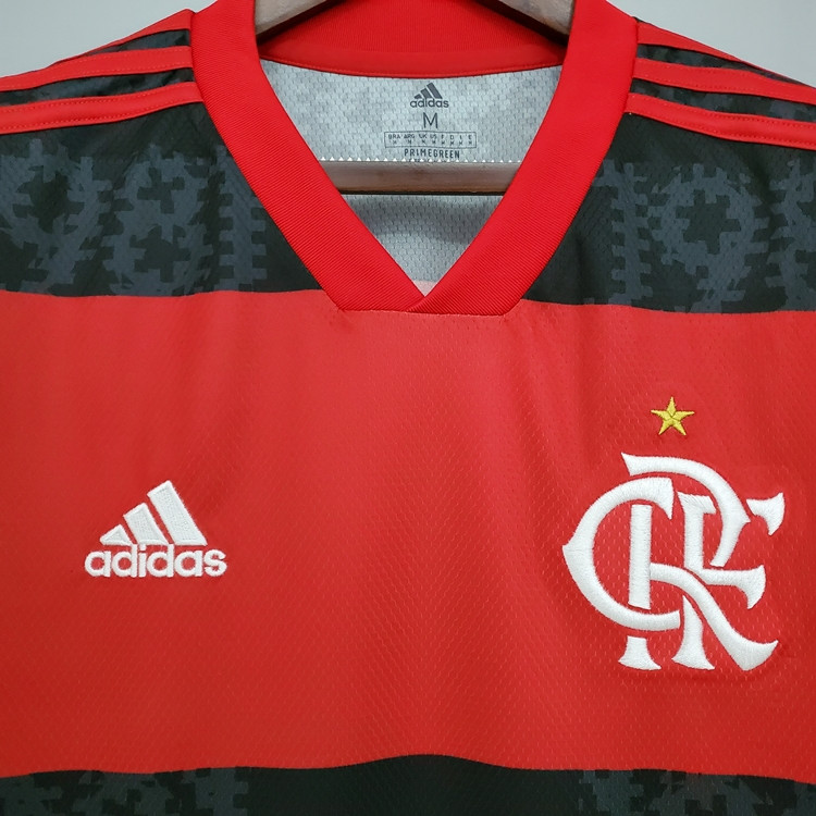 CR Flamengo Soccer Shirt Jersey 21-22 Home RedBlack Football Shirt -