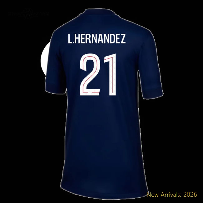 2025-2026 PSG Paris Saint Germain Home Shirt (Kids) (L.Hernandez 21)