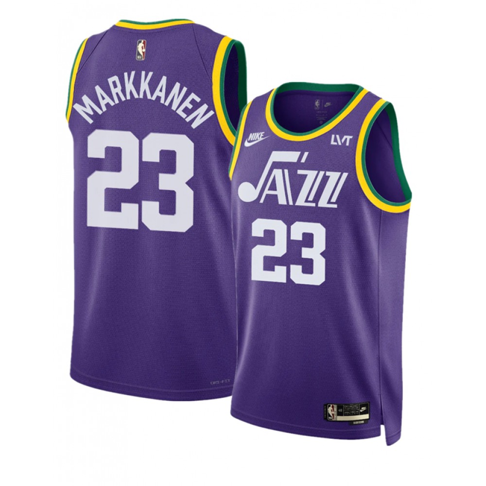 Premium Quality Men's Jazz #23 Lauri Purple Basketball Jersey